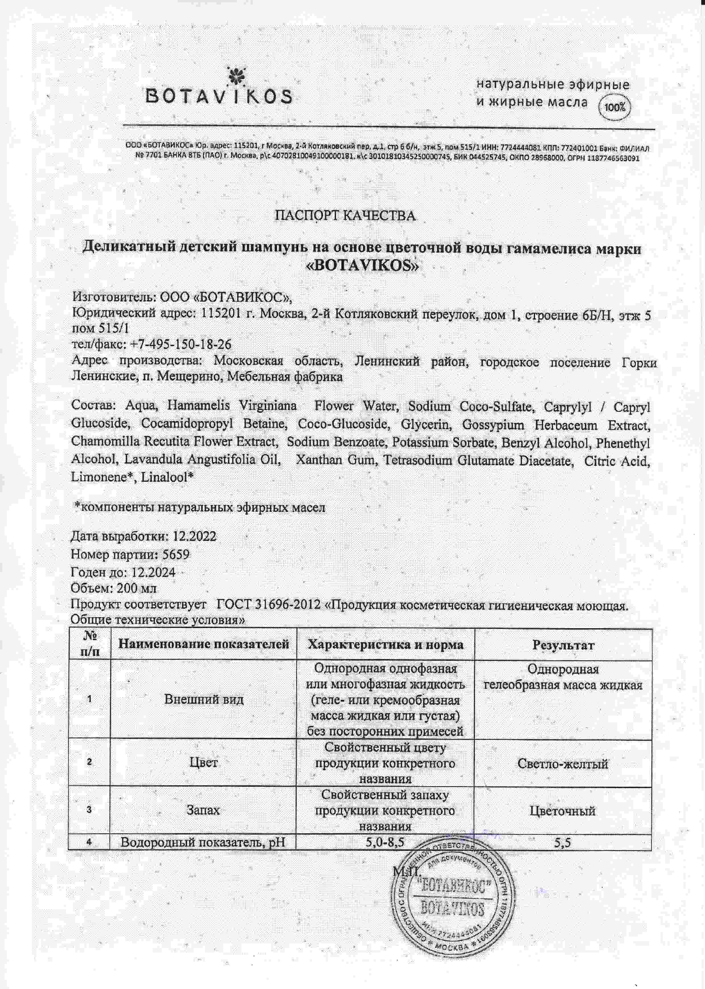 Паспорт №122022
